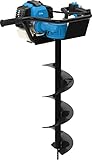 Güde Motor-Erdbohrer GE 2200 (2-Takt Benzin Motor 2,2/3 (kW/PS), 52 cm³, 7500 1/min, Bohrer-ø: 100/150/200 mm, Bedienelemente im Handgriff, Primerpumpe, zuverlässige Funktion bei jeder Wetterlage)