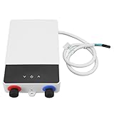 Tankloser elektrischer Warmwasserbereiter, Mini-energiesparender Warmwasserbereiter für Heimbad mit 5500 W Leistung für Küche, Badezimmer, ABS-Material