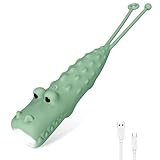LOVERUIS Aufladbar Taschenlampe Silizium, Dimmbar taschenlampe, Stroboskop-Taschenlampe, Wiederaufladbare Geschenk (Torch Crocodile)