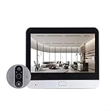 Getdoublerich Gucklochkamera WiFi, 1080P 4,3 Zoll HD 2 Wege Peep Hole Kameras, Visuelle Gegensprechanlage Türklingel PIR Bewegungserkennung