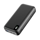 A ADDTOP Power Bank, 65W 20000mAh Powerbank PD3.0+QC4.0 USB C Input & Output Schnelles Aufladen 3 Outputs Externer Akku Ladegerät für Laptop MacBook Dell XPS iPhone iPad Samsung Switch