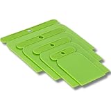 ToolSpace Set von Japanspachteln - 4 Stück - 45/75/100/125 mm - Kunststoffspachteln zum Fugen, Glätten, Verteilen von Massen, Hergestellt aus strapazierfähigem und flexiblem Kunststoff, Guter Griff