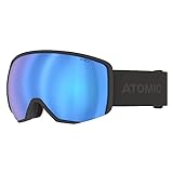 ATOMIC REVENT L HD Skibrille - Black - Skibrillen mit kontrastreichen Farben - Hochwertig verspiegelte Snowboardbrille - Brille mit Live Fit Rahmen - Skibrille mit Doppelscheibe
