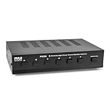 Pyle Lautsprecher Umschaltbox 200 Watt – 6 Zonen Lautsprecher-Verteiler für Stereo Verstärker – Passiver Multiroom Umschalter mit A/B/C/D Schaltern – HiFi Switch Box für bis zu 6 Lautsprecherpaare