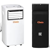 Climia CMK 2600 mobiles Klimagerät mit ökologischem Kühlmittel, 3-in-1 Klimaanlage – Aircondition, Ventilator und Luftentfeuchter (CMK 2600 inkl. Schutzhülle)
