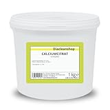 Calciumcitrat Pulver 1kg - Calciumgehalt 21% - Lebensmittelqualität - E333 (ii) - frei von Zusatzstoffen!