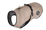 HUNTER Hundemantel UPPSALA 60, Farbe: taupe, 2in1 Design mit herausknüpfbarem Innenfutter, wasserabweisend, reflektierende Paspeln, geschlossene Bauchseite, optimaler Sitz, Größe: 60