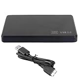 Exqufood Mobile Festplattenbox mit Status SATA auf USB 3.0 aus schwarzem Kunststoff 2,5 Zoll für externe Speicherung HDD SSD