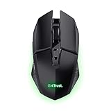 Trust Gaming GXT 110 Felox Wiederaufladbare Kabellose Gaming-Maus, 80 Stunden Akkulaufzeit, 800-4800 DPI, LED-Beleuchtung, 6 Tasten, Wireless Mouse für PC, Laptop, Computer, Windows – Schwarz