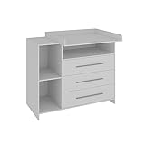 Vicco Wickelkommode Paula, Weiß, 110 x 93.5 cm mit Wickelaufsatz