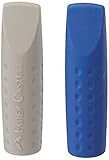 Faber-Castell 187001 - Radiergummi Radierer Grip 2001, 2-er Set, farblig sortiert (Sortiment)