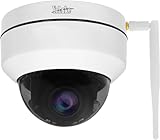 PTZ WiFi IP Kamera 5MP HD Dome Überwachungskameras 5X Optische Zoom Automatische Verfolgung,Pan Tilt 355°/90° Smart 265 Home Security Kamera für drinnen und draußen, IP66 wasserdicht SD-Kartenschlitz