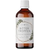 Bitterstoffe Tropfen mit praktischem Dropper-Verschluss | 100ml Bittertropfen nach Hildegard von Bingen | 15 Bitterkräuter