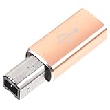 Tofficu Type C zu Midi Adapter für Klavier und Drucker Hochwertiger Audio Adapter mit Datenübertragung Kompatibel mit Professionellen Audio Geräten Goldene Ausführung
