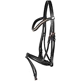 Marengos Trensenzaum Comfort Rosemary schwarz - Rosegold Vollblut