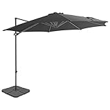 LAPOOH Sonnenschirm mit Schirmständer, Sonnenschirm Terrasse, Balkonsonnenschirme, Sonnenschutz Garten, Balkon Sonnenschutz, Balkon Sichtschutz Uv-schutz, Anthrazit