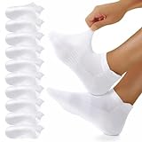 YouShow 10 Paar Sneaker Socken Herren Damen Kurz Sportsocken Atmungsaktive Baumwolle Laufsocken Weiß 43-46
