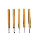 GCYEIDMA Stechbeitel Set 3-4-5 Teile/Satz Holz Carving Werkzeuge DIY Multi-Funktion Handgemachte Kunst Carving Messer Mit Holzgriff Carving Messer Werkzeug Schnitzset(5pcs)