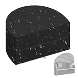Terrassen-Chaiselongue-Abdeckungen, UV-Block-Schutzliege – Sonnenschutz, wasserdichte Sonneninsel, Outdoor-Möbelschutz mit Aufbewahrungstasche