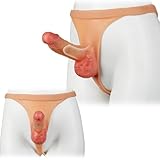 NAIXBTY Realistisches Penis Sleeve Hohle Penishose Silikon Strap On Dildo Umschnalldildo mit Echten Venen Prallen Hoden Penishülle Vergrößerungs verlängerung Einsetzen Extrem Sexspielzeug Für Männer