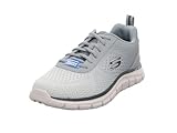 Skechers Herren Track Ripkent Training Shoes, Light Grey Mesh Synthetic, 42 EU
