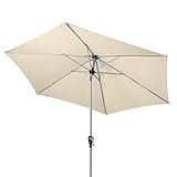 Doppler ACTIVE Auto Tilt 280 – Kurbel Sonnenschirm ideal für den Balkon und Garten – Knickbar – ca. 280 cm – Natur