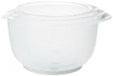 Chef Aid 3er-Set Rührschüsseln mit rutschfestem Boden, ergonomischem Griff, mikrowellen- und spülmaschinengeeignet, ideal für Kochen und Backen, Cremeweiß, 1,5 L, 2 L, 2,5 L