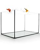 GarPet Aquarium Becken 40x25x25 cm 25 L rechteckig Glas Aquariumbecken Garnelenaquarium Mini Aquarium Salzwasseraquarium Nanobecken