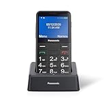 Panasonic KX-TU155EXBN Unlocked 0,03GB Seniorenhandy (SOS-Notfalltaste, Hörgerätekompatibel, Taschenlampenfunktion, große Einzeltasten zur einfachen Bedienung, Farbdisplay 2,3 Zoll) schwarz