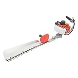 AOOUNGM Benzin Heckenschere, 2-Takt Motor Benzin Rasentrimmer, 70cm Schnittlänge, Schnittl 7500r/min, Hand-Zug-Start 650W Benzin Heckenschere