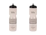 ZEFAL Magnum Pack – 2 Large Capacity Bike Bottles, Reusable BPA-Free – Soft Water Bottle with Screw Lid – Made in France – Black (Translucent), 975 ml