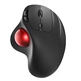 Nulea M501 Kabellose Trackball Maus, Wiederaufladbare Ergonomische Maus, Präzises und Reibungsloses Tracking, 3-Geräte-Verbindung (Bluetooth oder USB), Kompatibel für PC, Laptop, Mac, Windows.