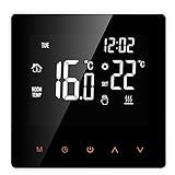 Kavolet Digital Thermostat 16A für Elektroheizung, Raumthermostat Smart Thermostat, LCD Display Touchscreen Woche Programmierbare Elektrische Fußbodenheizung Thermostat, Raumtemperaturregler