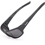 Verdster Dakota Polarisierte Sonnenbrille für Herren und Damen Design Sportbrillen Ideal für Angeln Jagd Angler Jägger Schwarz