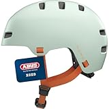 ABUS Fahrradhelm XOXO - Cityhelm im Skater-Look - Helm für Skateboard, Fahrrad, Scooter - mit optimiertem Kinnpolster - für Jugendliche und Erwachsene - Größe L, Grün