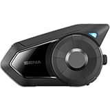 Sena 30K Bluetooth Headset für Motorräder/Mesh Kommunikationssystem mit HD Lautsprechern, Schwarz, Einzelpackung