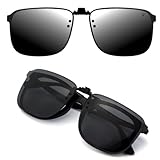 CREYESTAL Polarisiert Sonnenbrillen Aufsatz Brille, Sonnenbrille Clip, Anhebbar und Ultraleicht, Herren, Damen 100% UV400