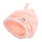VICASKY trockene Haarkappe halstuch damen handtücher haartrockner Schnelle Haartrocknungsmütze Haar-Accessoire Kawaii Haarschmuck Korallenvlies Rosa