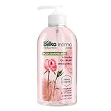 Bilka Collection Rosa Damascena Intim Waschgel, Feuchtigkeitsspendende Intimpflege mit Bulgarischem Bio-Rosenwasser, Dermalem Präbiotikum und Milchsäure, 200 ml