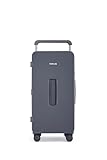 TUPLUS Koffer, leicht, Hartschalenkoffer mit 4 Spinnrollen, Reisekoffer mit TSA-Zahlenschloss, TRUNK-Serie, Grau, Checked 30''