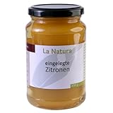 Marokkanische eingelegte Salzzitronen 200g | Original aus Marokko | Perfekt für die Nordafrikanische Küche & Feinschmecker Tajine | Salzzitronen im Glas | von La Natura
