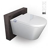 BERNSTEIN Dusch-WC Pro+ 1102 in Weiß, Spülrandloses Hänge-WC mit Bidet Funktion - Komplettanlage mit Fernbedienung Absenkautomatik selbstreinigende Düse