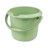 keeeper Eimer mit Ausguss, integrierter Mess-Skala und ergonomischem Griff, 5 l, Mika Eco Line, Grün (Eco Grass Green)