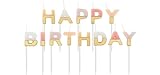 Folat 24208 Kuchen Kerzenset 'Happy Birthday' Pale Pastels-2 cm Geburtstagskerzen für Geburtstag, Geburtstagsdeko, für Kinder Partys, Hochzeiten, Firmenfeiern, Jubiläen, Mehrfarbig