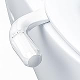 SenDeluz Bidet Aufsatz, Bidet Einsatz für Toilette Ultradünnes Minimalistisches Non-Electric Dual Nozzle Bidet Attachment Einstellbarer Wasserdruck Frischwasserdruck WC-Aufsatz Po-Dusche