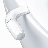 SenDeluz Bidet Aufsatz, Bidet Einsatz für Toilette Ultradünnes Minimalistisches Non-Electric Dual Nozzle Bidet Attachment Einstellbarer Wasserdruck Frischwasserdruck WC-Aufsatz Po-Dusche