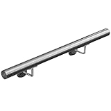 Edelstahl Handlauf Treppengeländer Geländer Wandhandlauf Wand Treppe 40-1000 cm V2Aox, Länge:40 cm