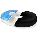 Orthopädisches Sitzkissen mit Gel-Schicht: Memory Foam Steißbeinkissen Ergonomisches Cushion Hämorrhoiden Sitzkissen Ringkissen Donut Kissen für Bürostuhl Auto Rollstuhl Sitzring Erhöht Sitzkomfort