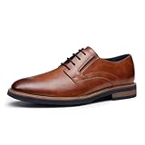 Bruno Marc Herren Anzugschuhe Klassische Business Schnürhalbderby ins Büro leicht und bequem,Size 45,Braun,BMEMOX2502