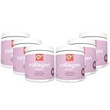 Kollagen Powder – 6x 300g Pulver mit Kollagen Peptiden Peptan®, Hyaluron, Biotin & Vitamin C – Kollagen type 1 und 3 - Unterstützt Haut, Haare, Nägel & Gelenke - für ein jüngeres Aussehen